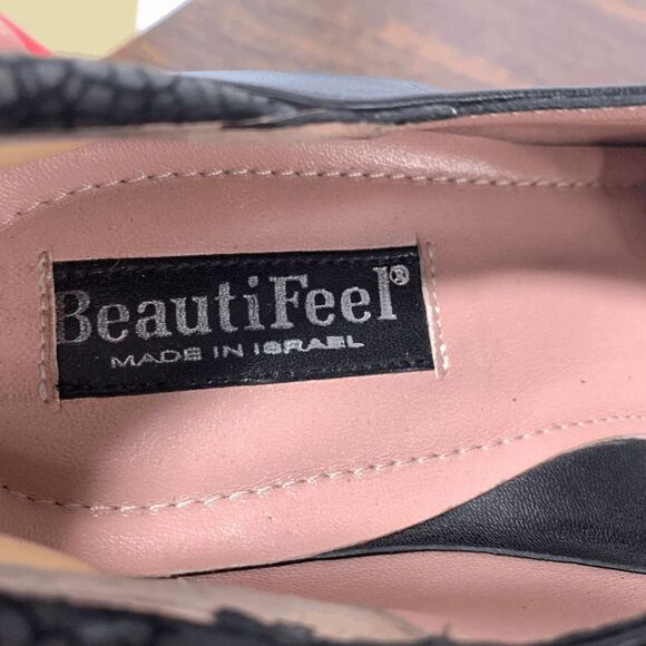 Beautifeel Leather Slip On Closed Toe Flat Black Size 38 - Picture 7 of 10